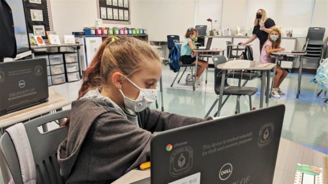 Palm Beach County students returned to in-person classes Sept. 21, 2020, including at the new Verde K-8 in Boca Raton. (Palm Beach County School District/Palm Beach County School District)