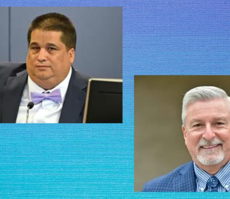 Sarasota former School Board member Eric Robinson and current Board member Thomas Edwards