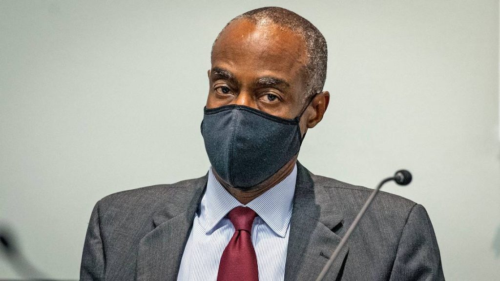 MIA_0372Runcie042721.JPG Broward County School Board Superintendent Robert Runcie looks on during a School Board meeting on Tuesday, April 27, 2021,
